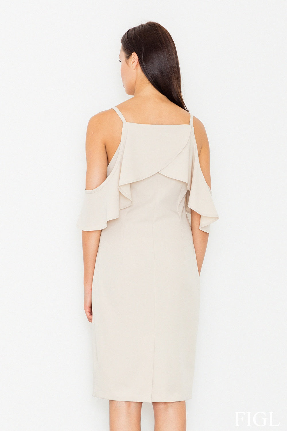 Figl Beige Dress with Ruffles - view 2