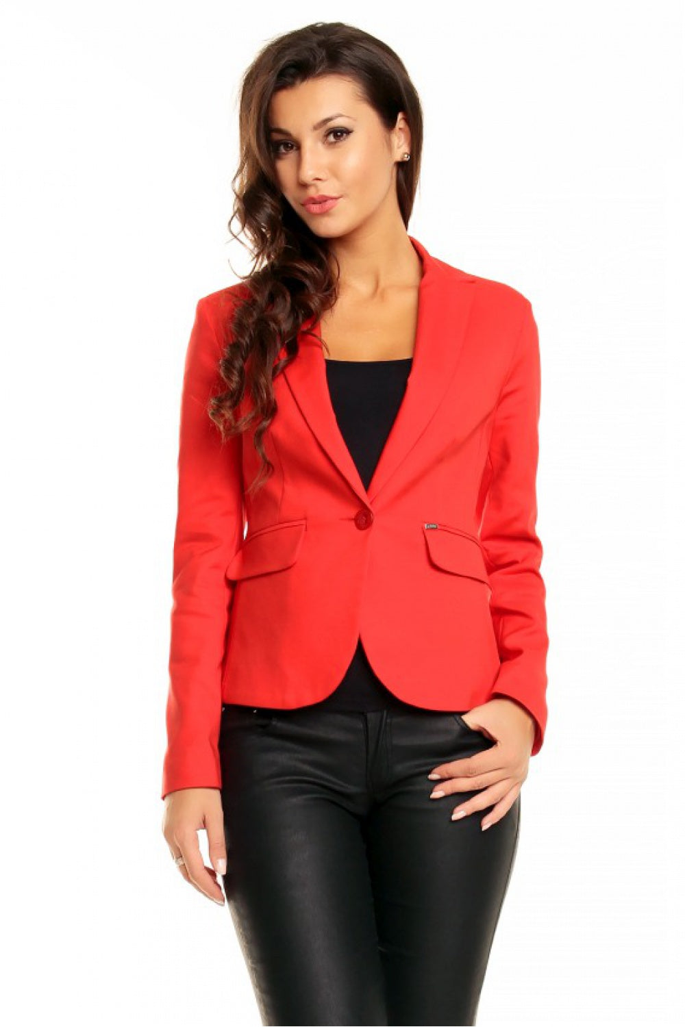 Cabba Red Cotton Jacket - view 2