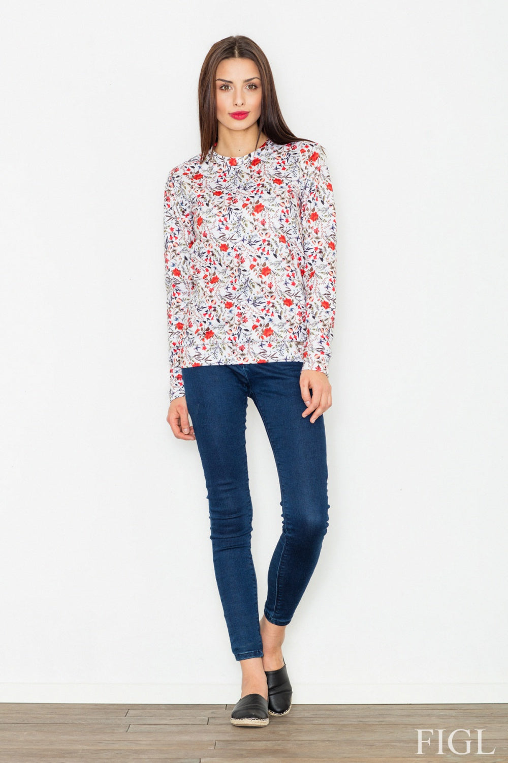 Figl White Floral Sweatshirt - view 2