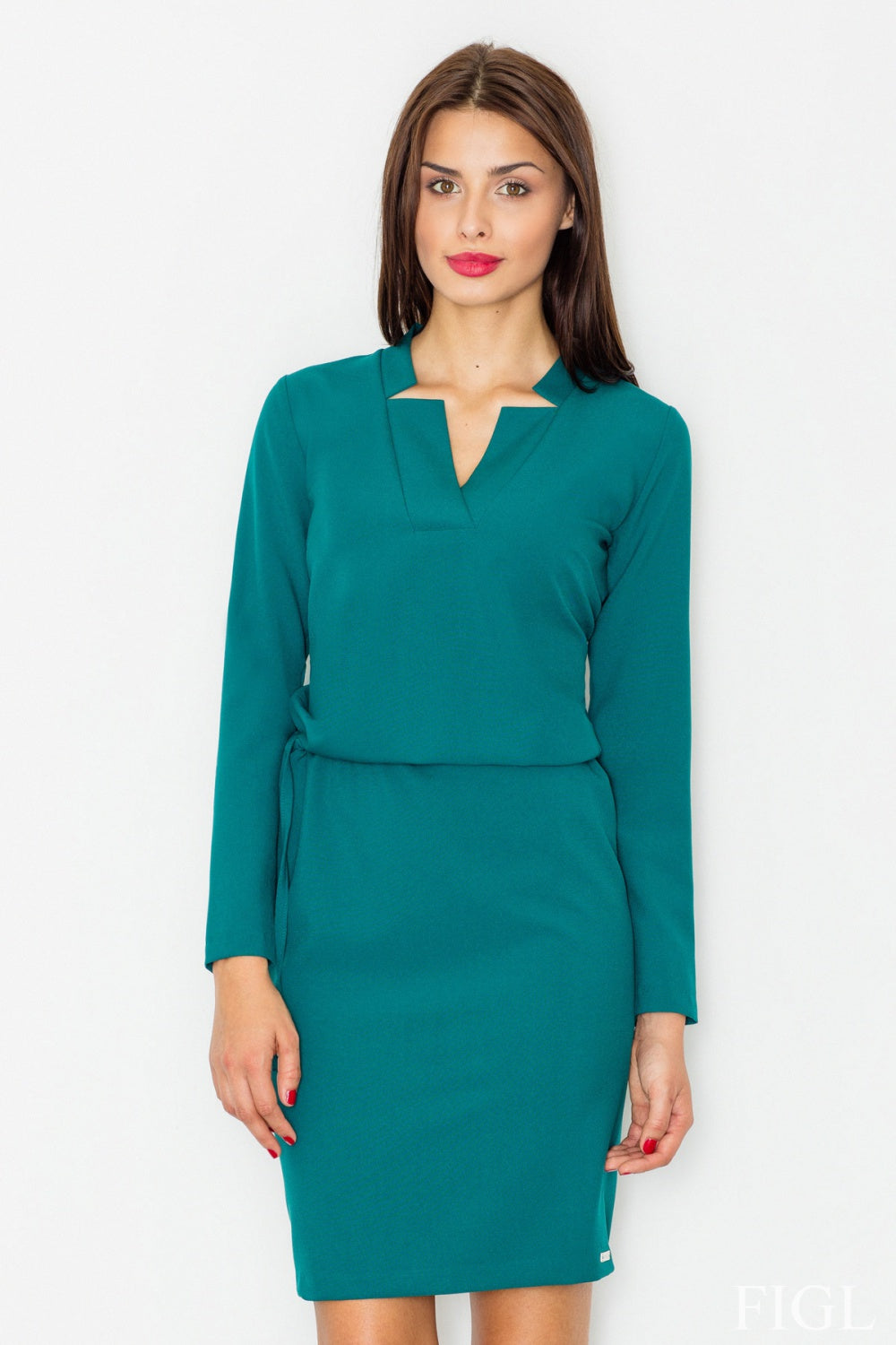 Figl Green Long Sleeve Dress