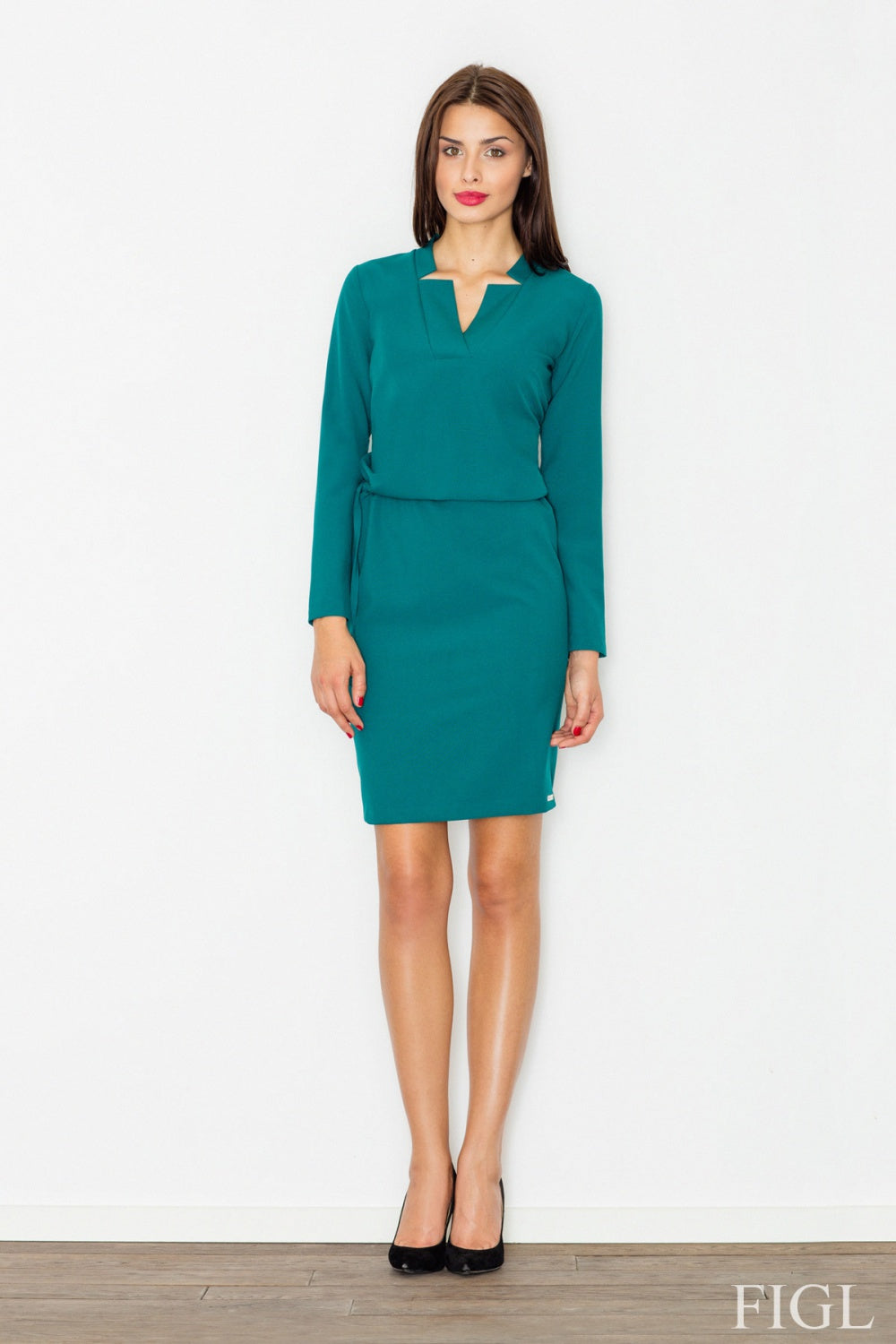 Figl Green Long Sleeve Dress - view 2