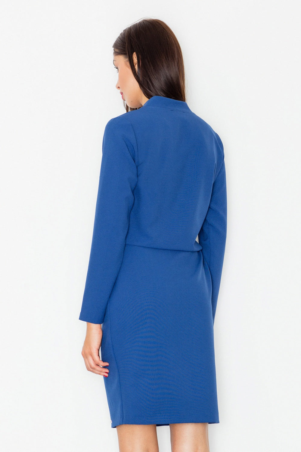 Figl Navy Polyester Long Sleeve Dress - view 3