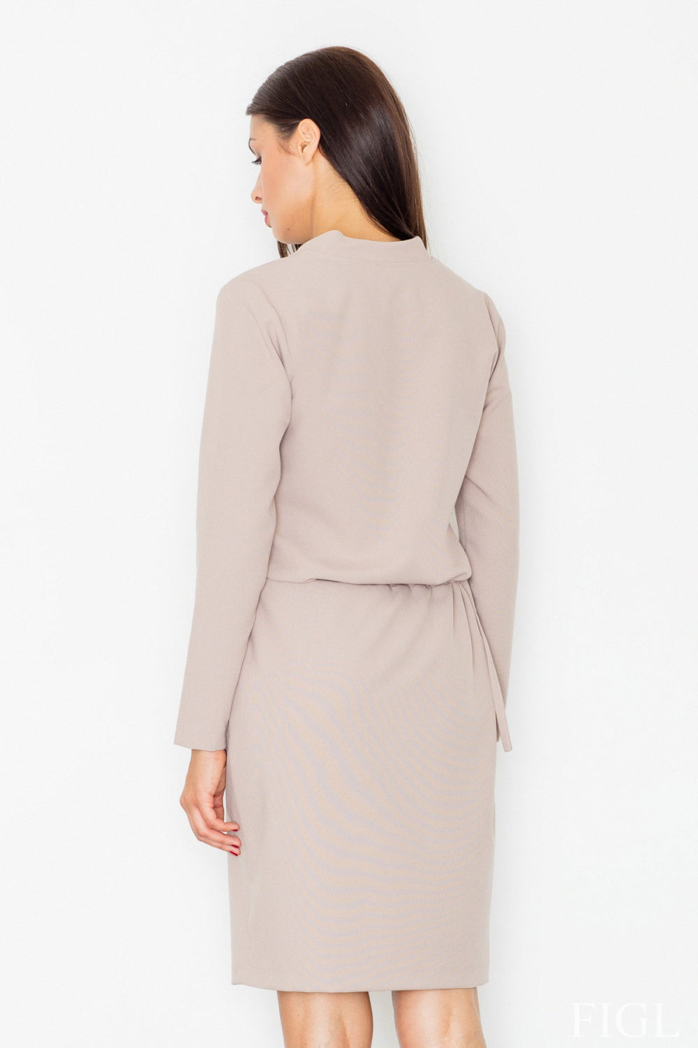 Figl Beige Long Sleeve Dress - view 3