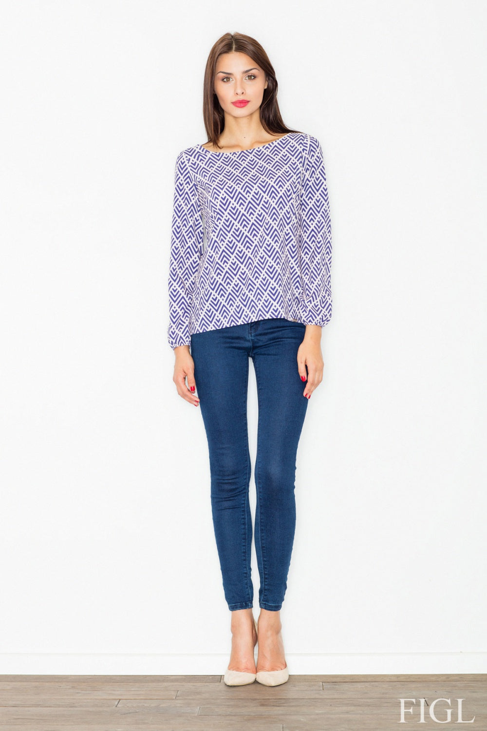 Figl Multicolour Polyester Long Sleeve Blouse - view 2