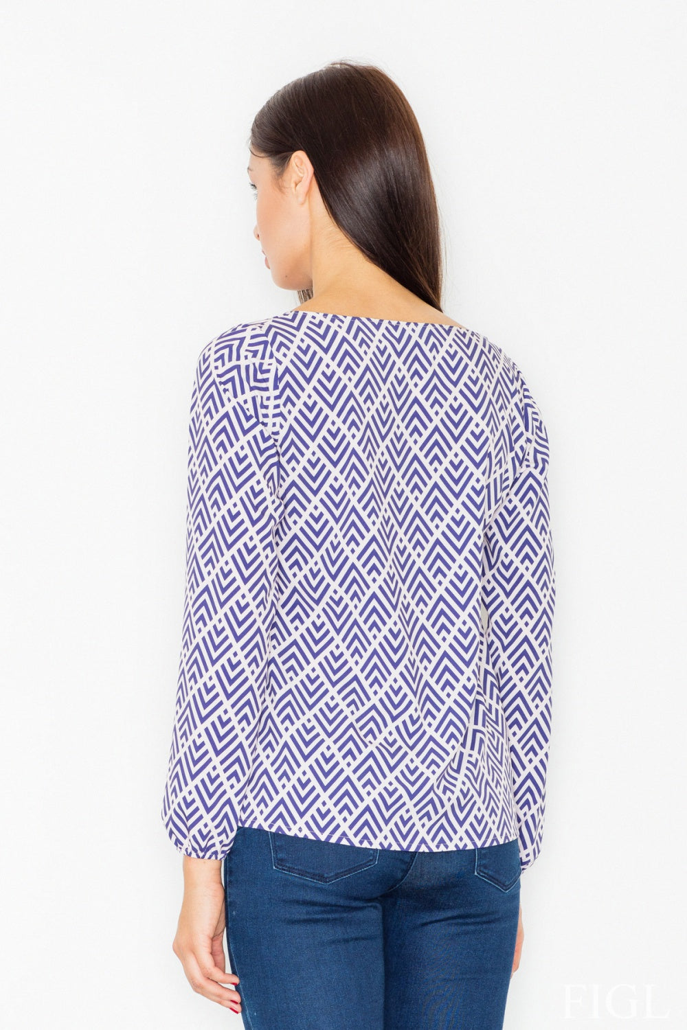 Figl Multicolour Polyester Long Sleeve Blouse - view 3