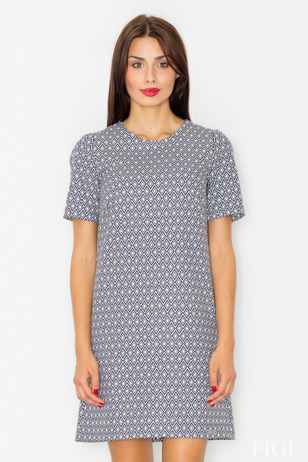 Figl Multicolour Polyester Flared Dress