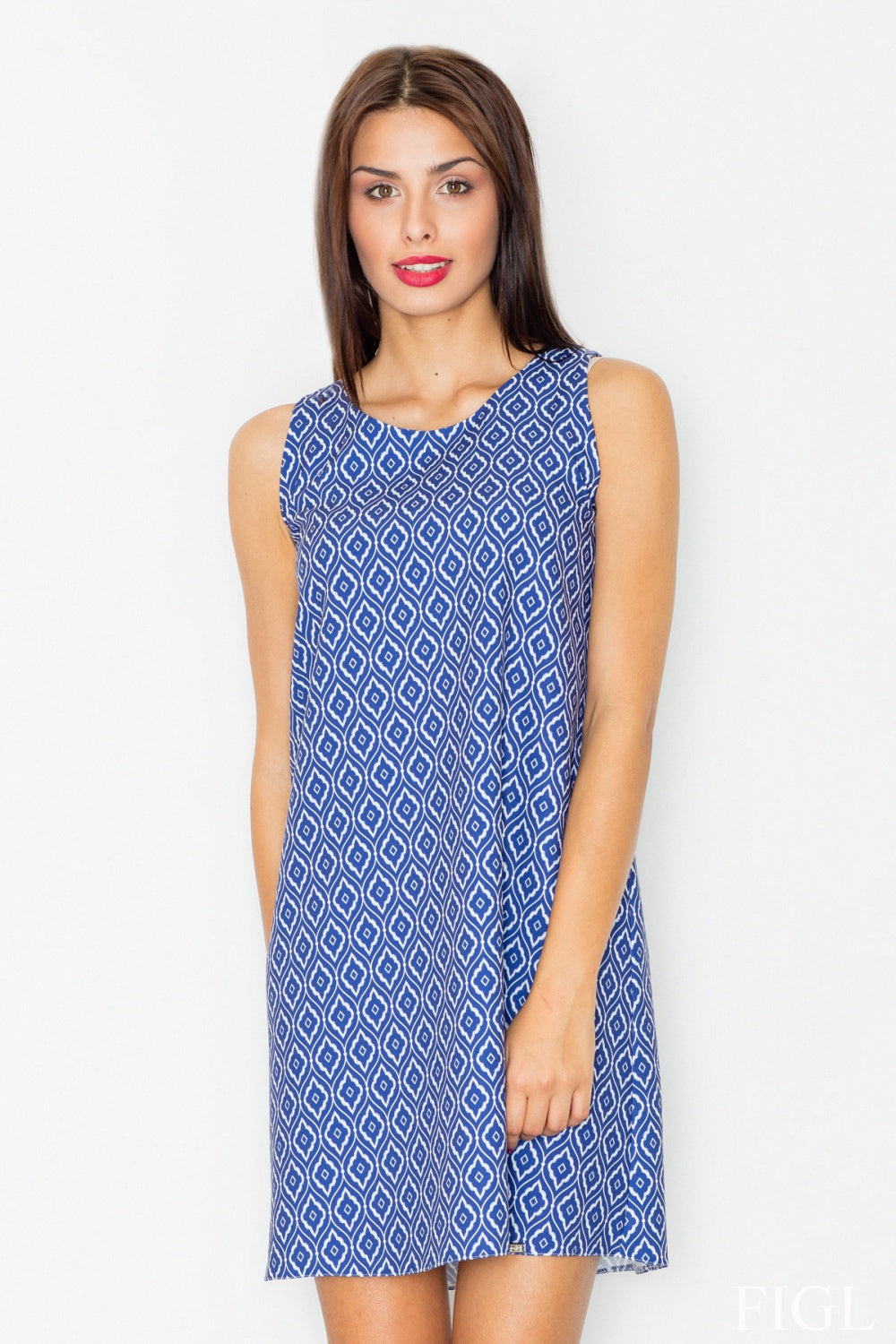 Figl Multicolour Flared Sleeveless Dress