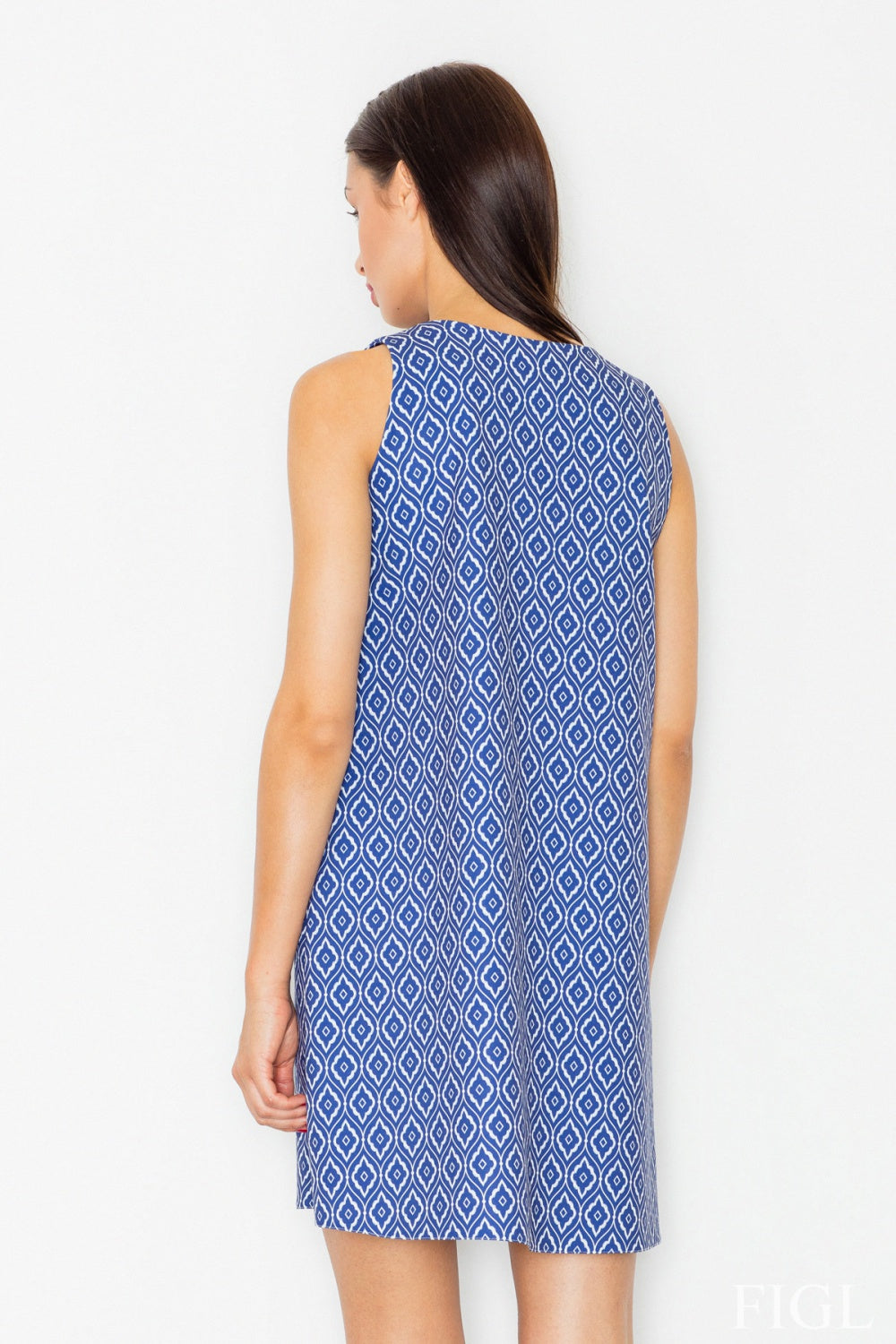 Figl Multicolour Flared Sleeveless Dress - view 3