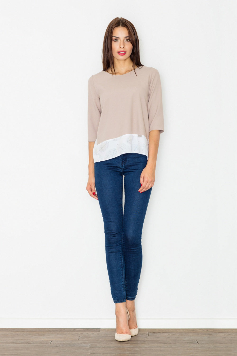 Figl Beige Loose Fit Blouse - view 2