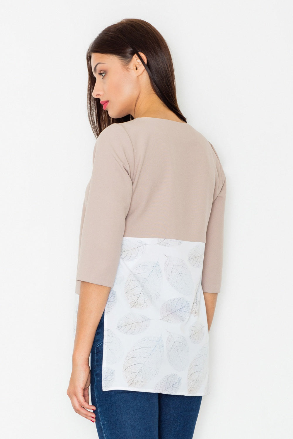 Figl Beige Loose Fit Blouse - view 3