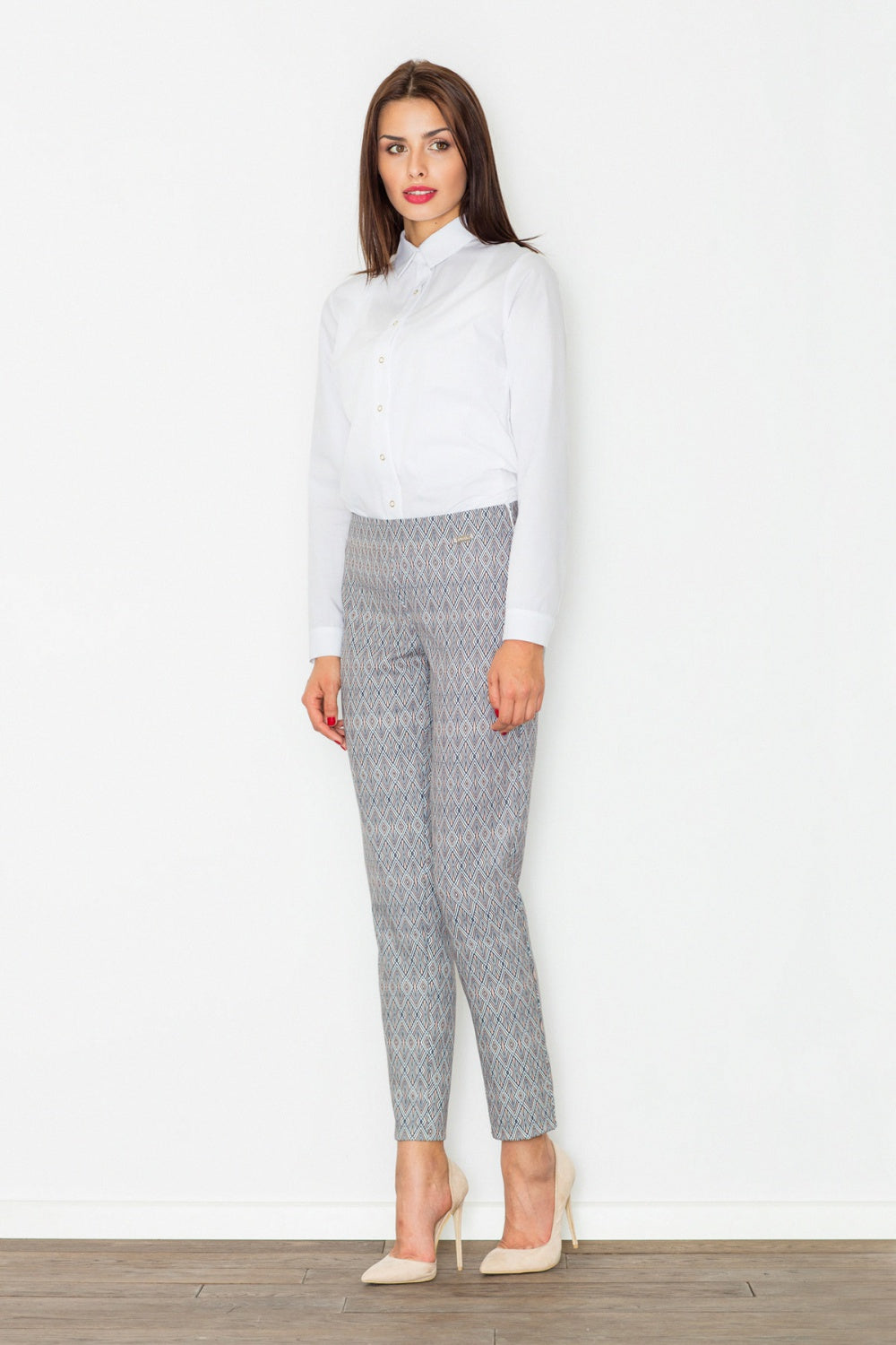 Figl Multicolour Polyester High Waisted Trousers - view 2