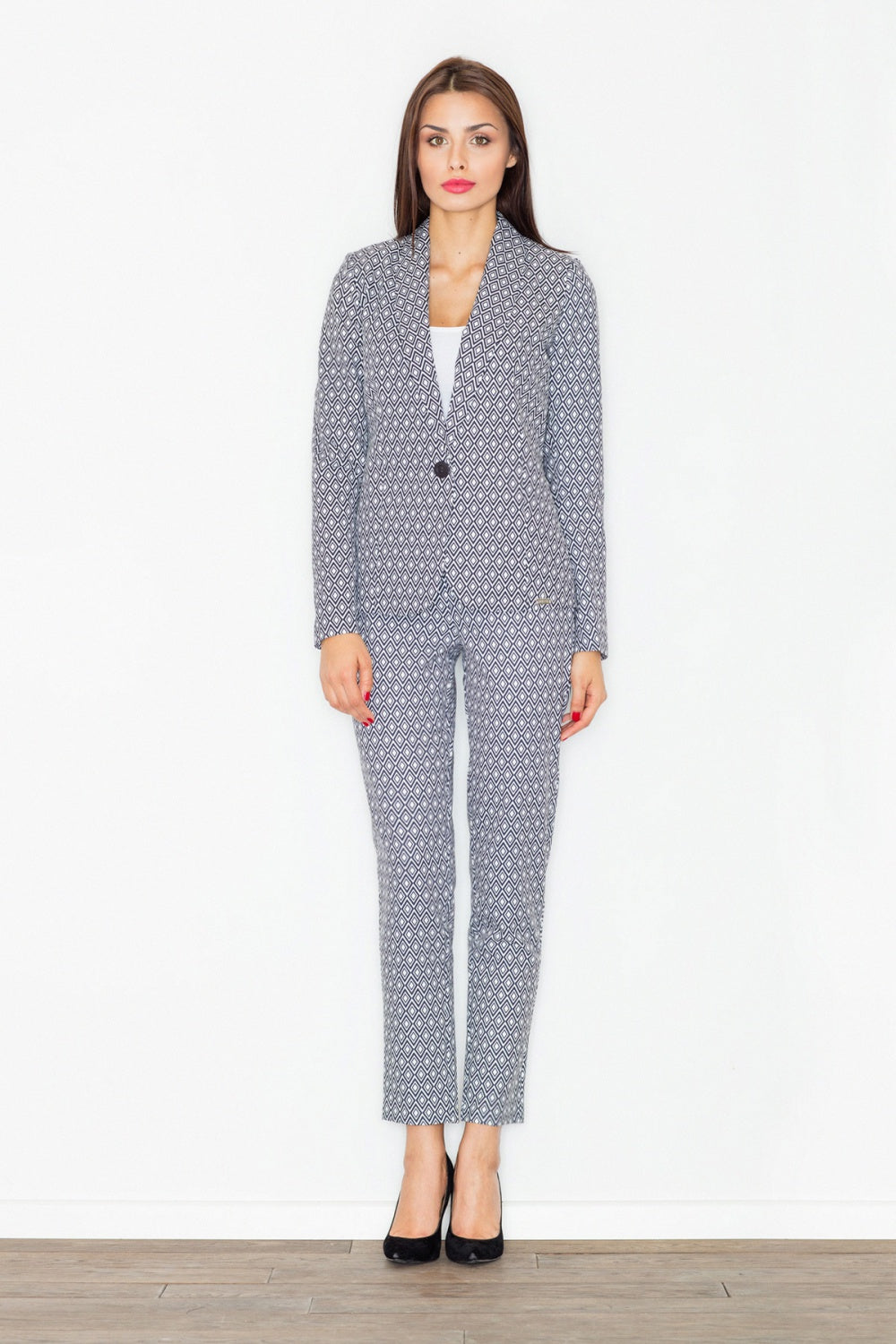 Figl Multicolour High Waisted Trousers with Pockets - view 2