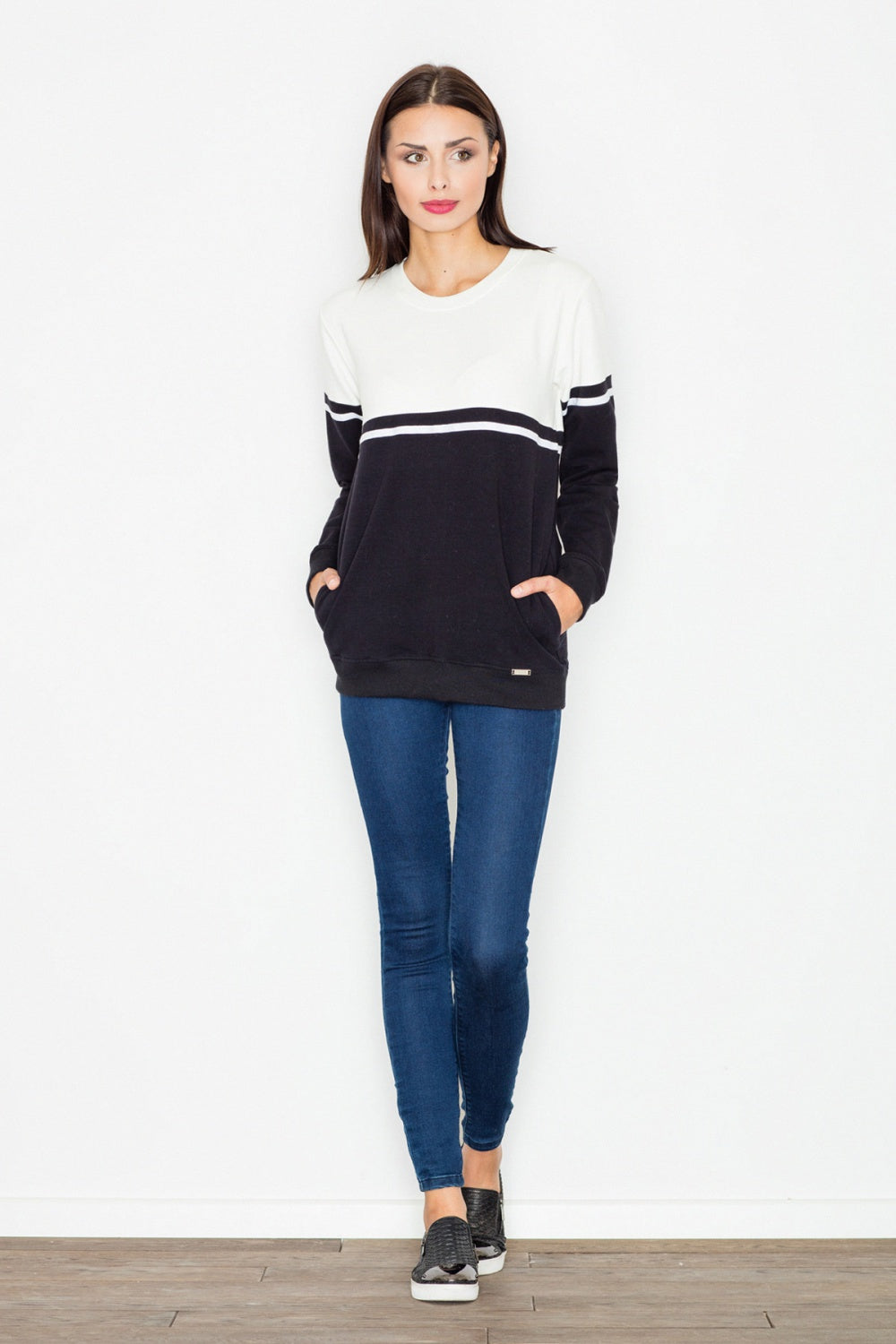 Figl Ecru Round Neck Sweatshirt - view 2