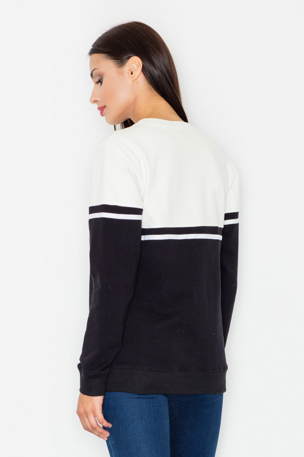 Figl Ecru Round Neck Sweatshirt - view 3