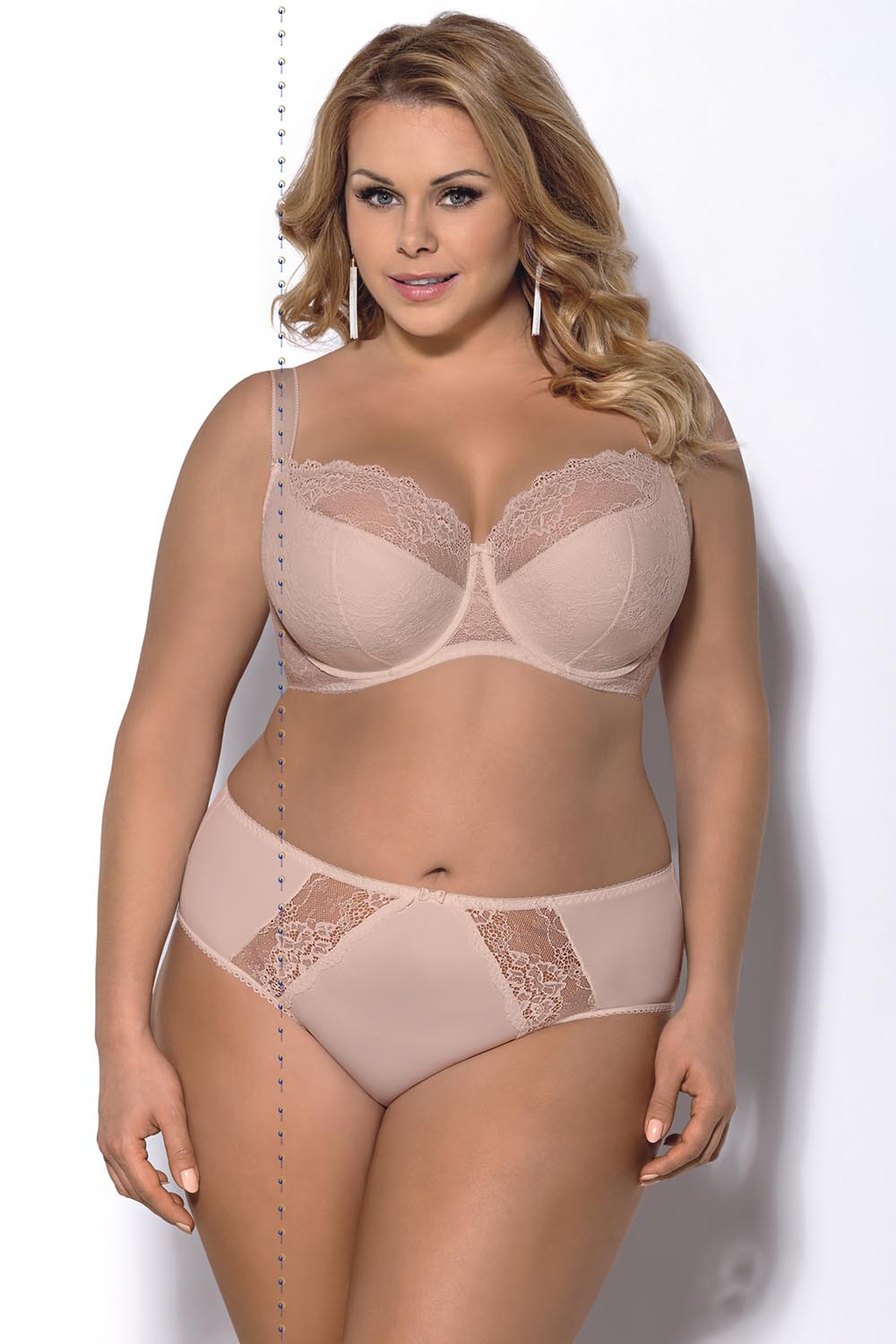 Gorsenia Lingerie Beige Lace Padded Semi-Soft Bra - view 2