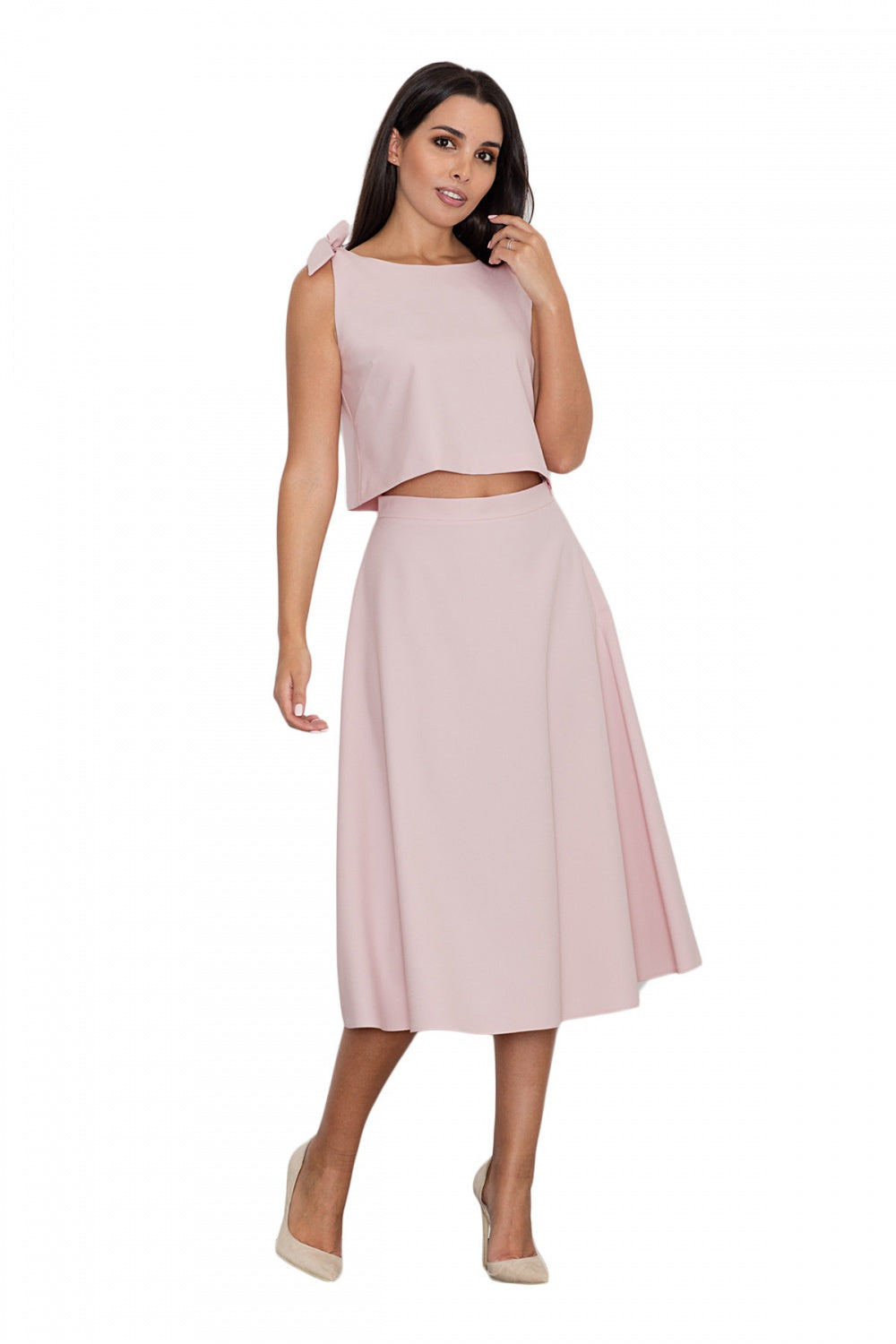 Figl Pink Flared Skirt Co-Ord Set - view 2