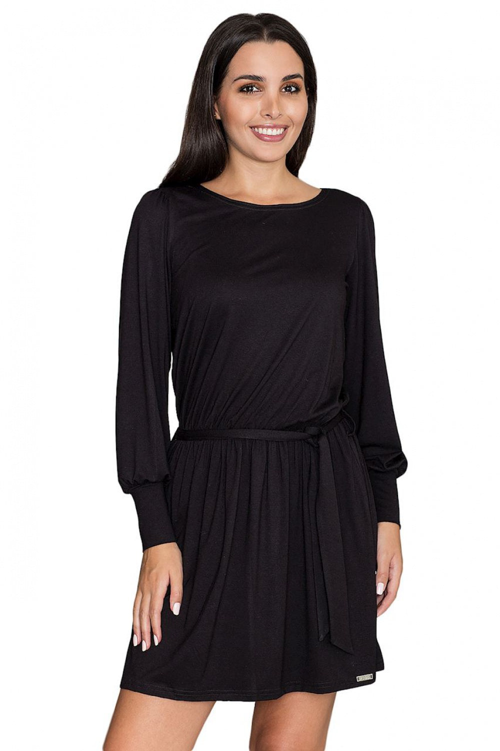 Figl Black Loose Fit Long Sleeve Dress - view 2
