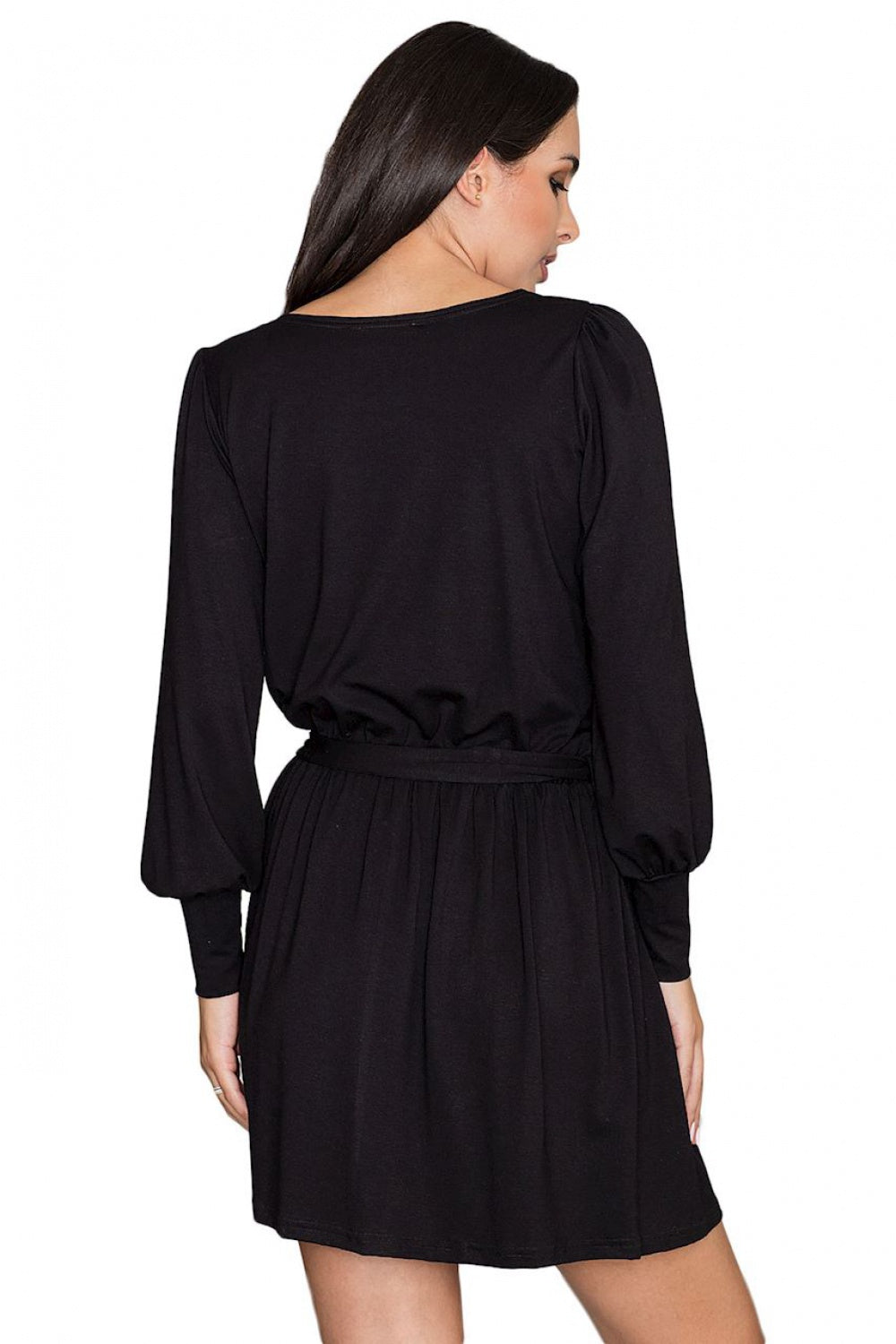 Figl Black Loose Fit Long Sleeve Dress - view 4