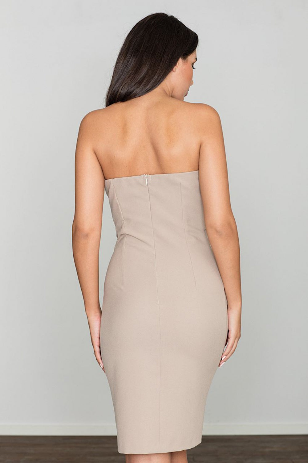 Figl Beige Bodycon Cocktail Dress - view 3