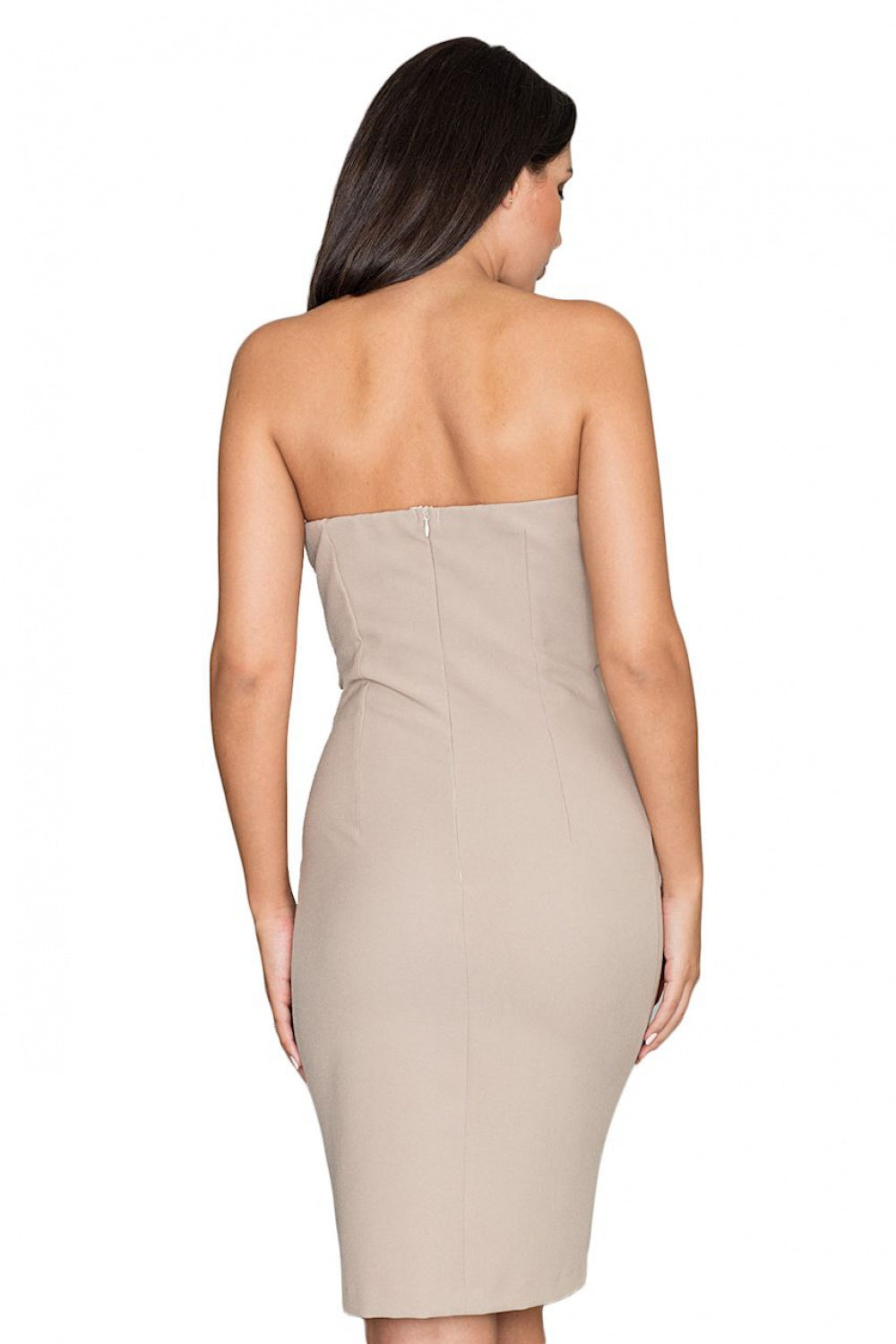 Figl Beige Bodycon Cocktail Dress - view 4
