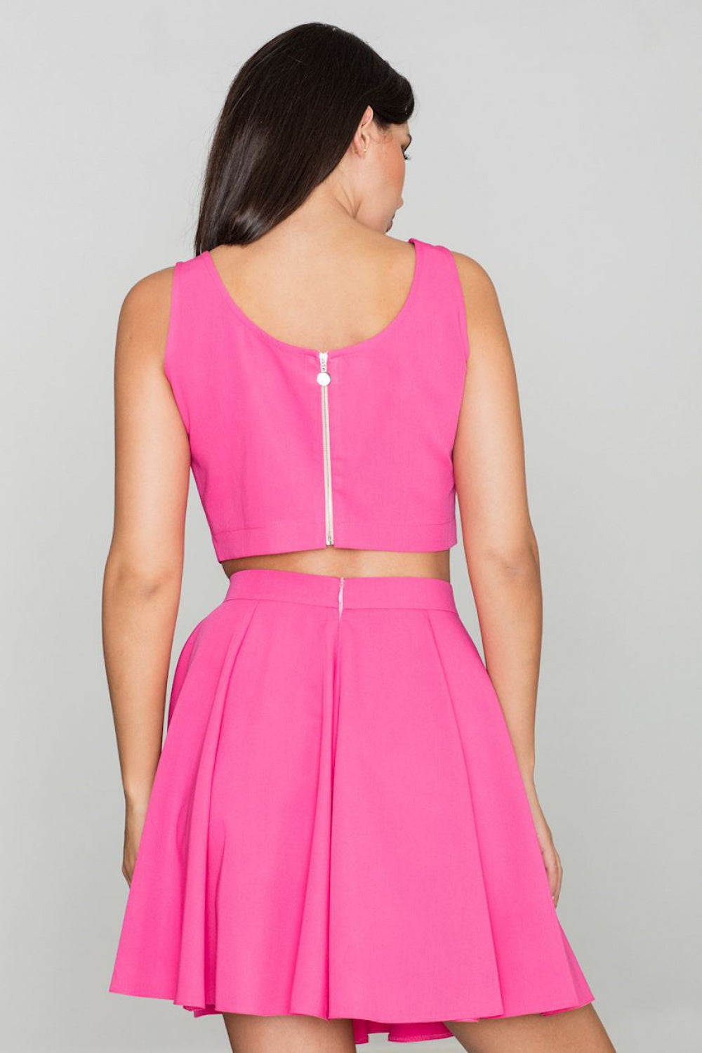 Figl Fuchsia Flared Skirt Co-Ord Set - view 2
