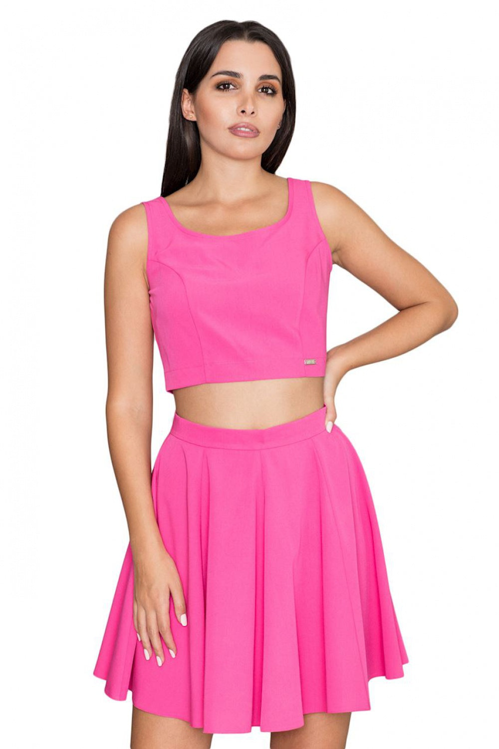 Figl Fuchsia Flared Skirt Co-Ord Set - view 3