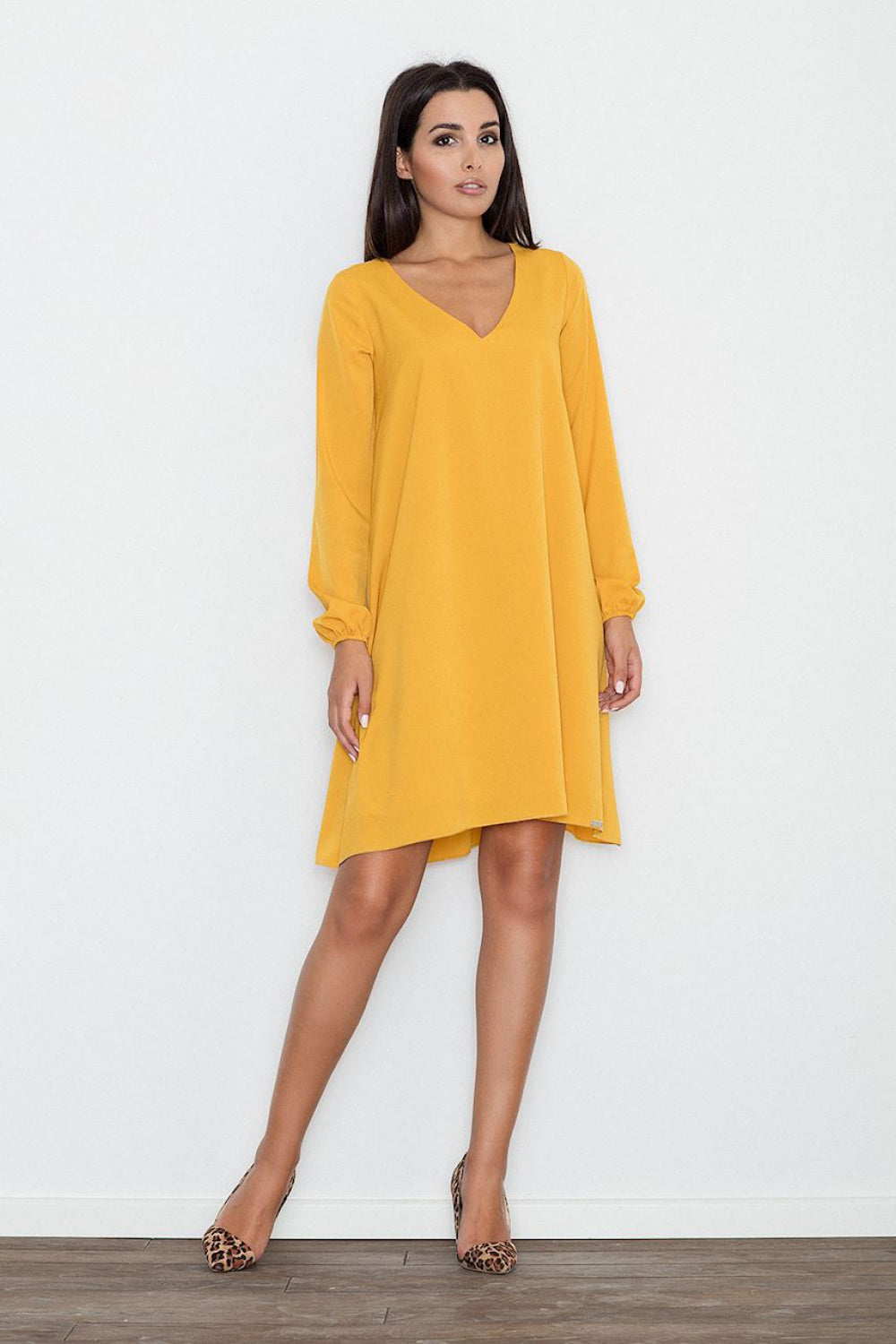 Figl Yellow Loose Fit Dress