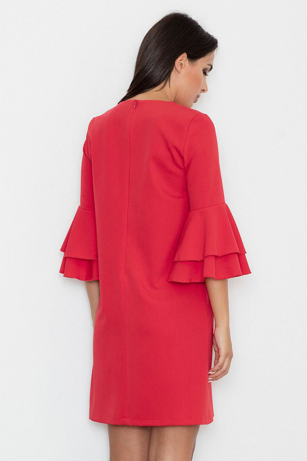 Figl Red Loose Fit Polyester Dress - view 2