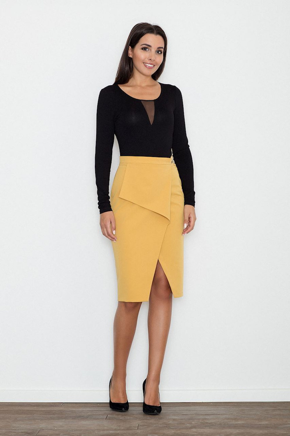 Figl Yellow Cotton Skirt