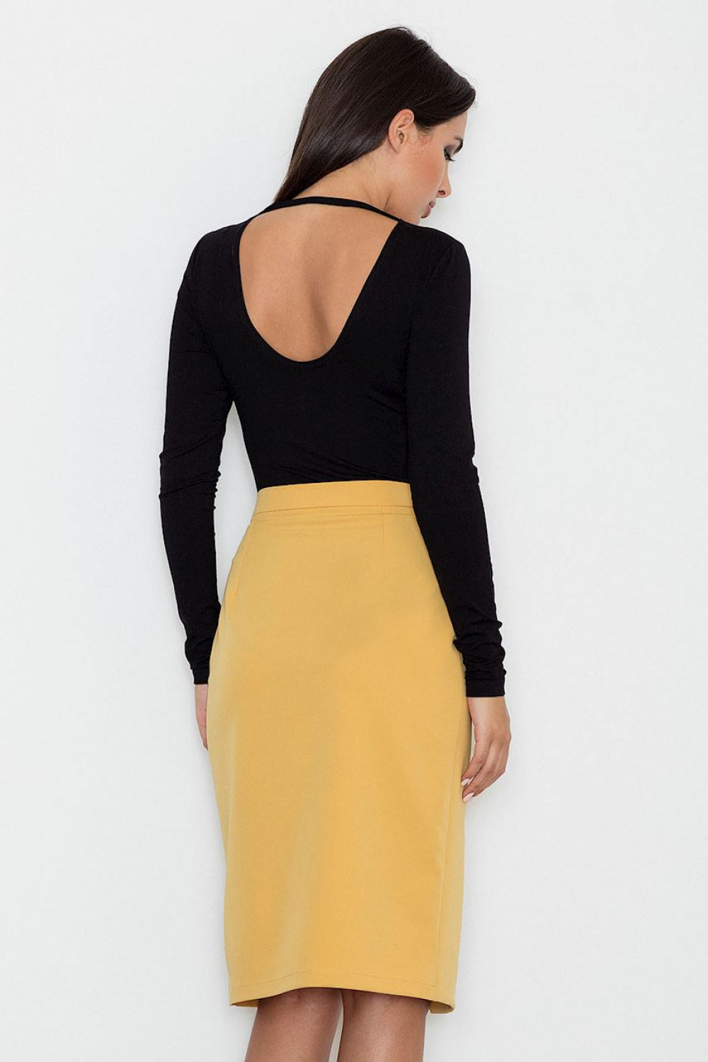 Figl Yellow Cotton Skirt - view 2
