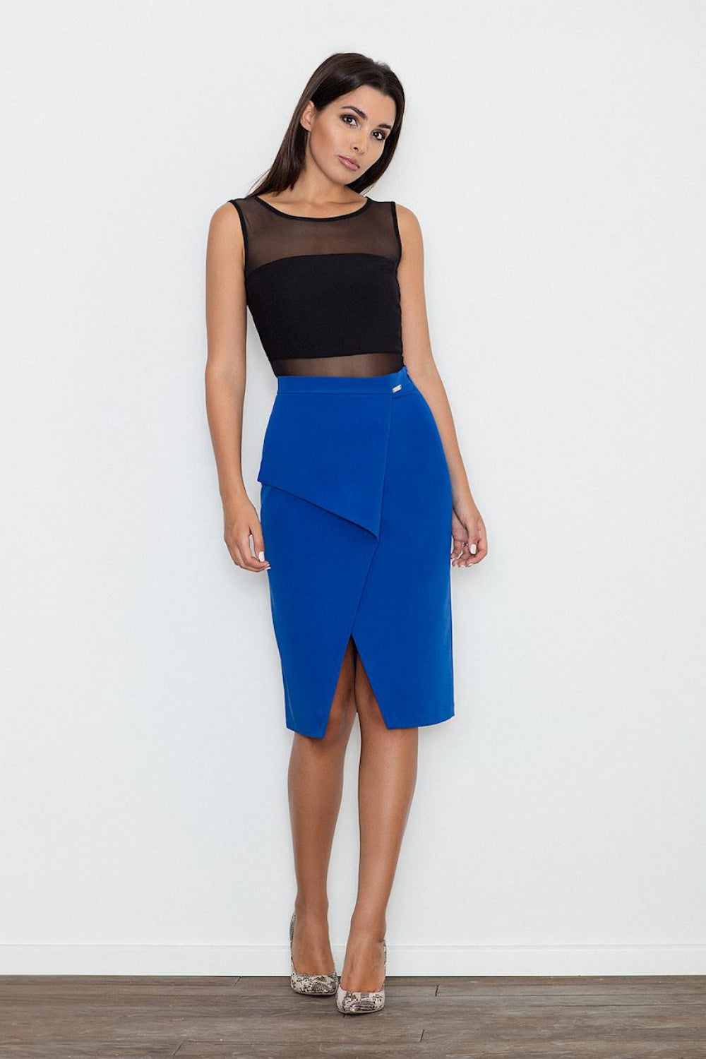 Figl Blue Cotton Skirt
