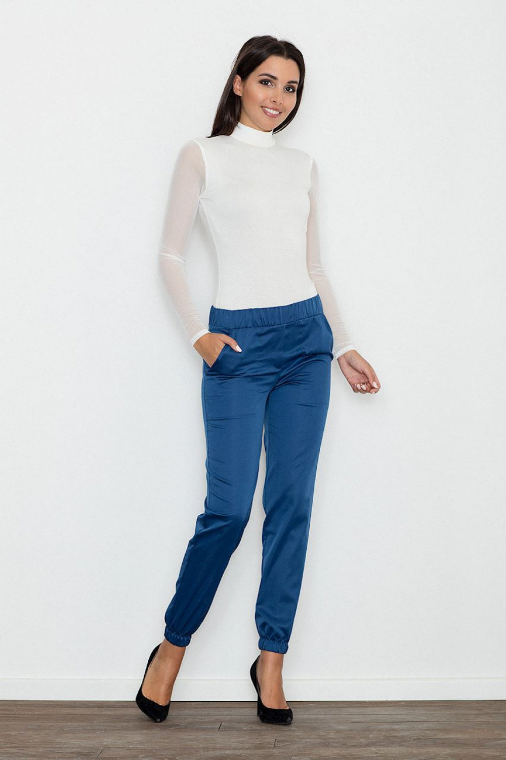 Figl Blue Loose Fit Trousers