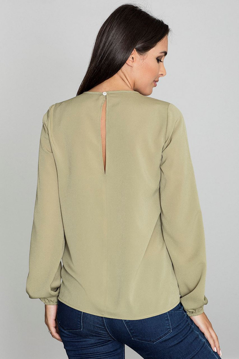 Figl Olive Long Sleeve Blouse - view 2