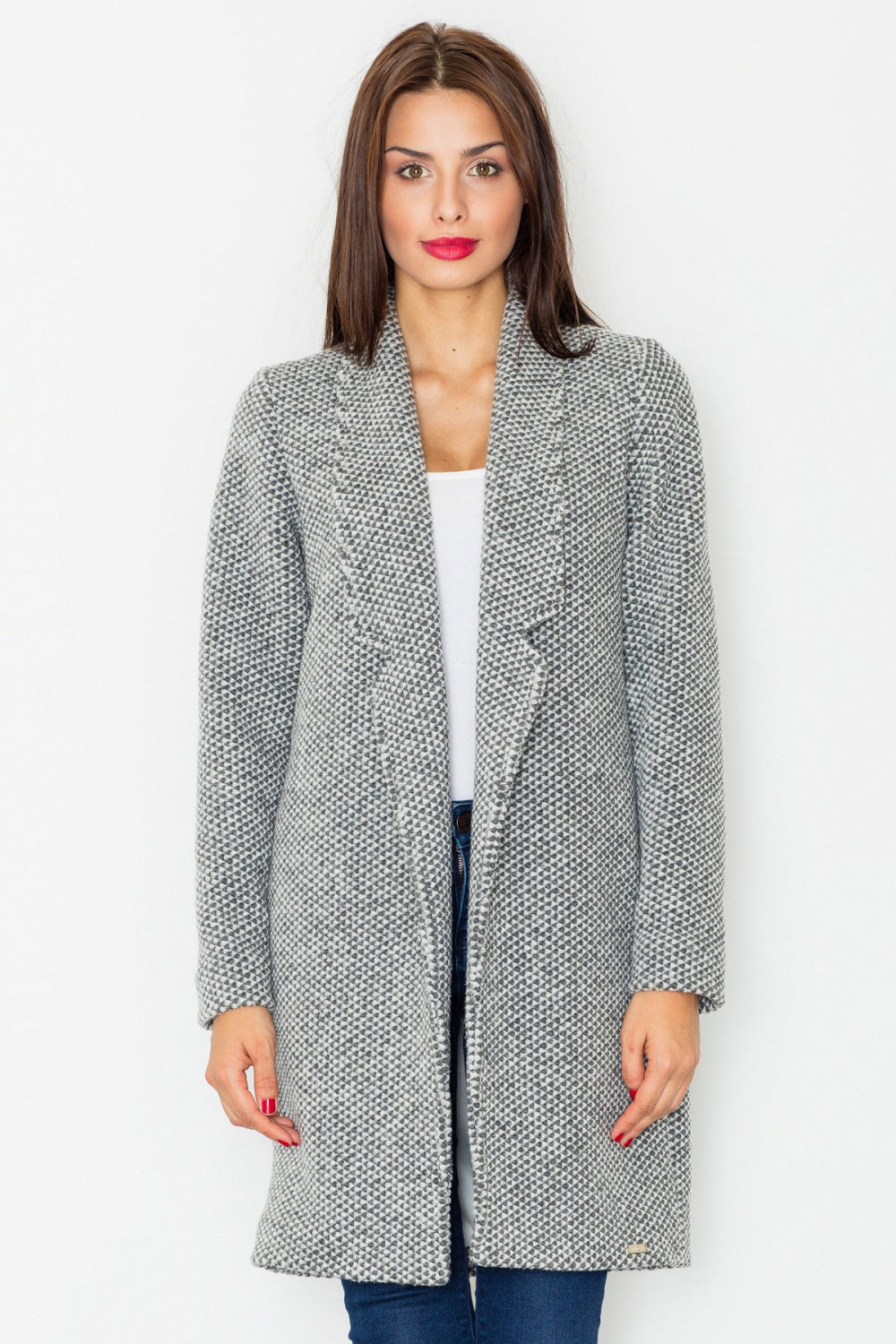 Figl Grey Wool Coat