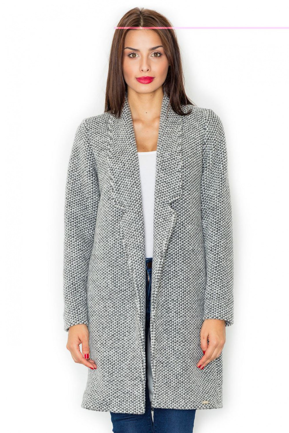 Figl Grey Wool Coat - view 2