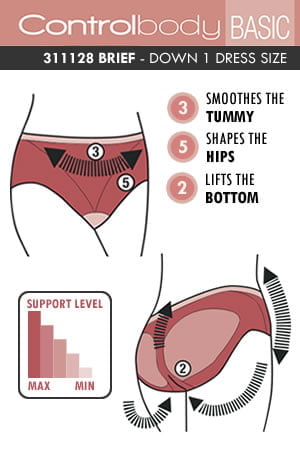 Control Body White Shaping Briefs - view 6