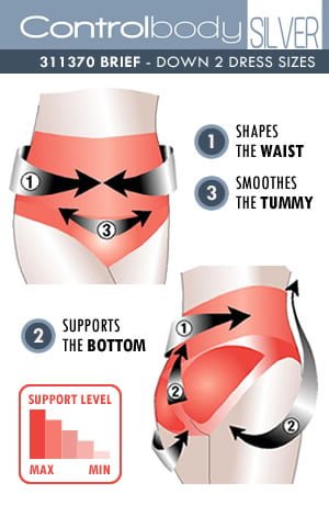 Control Body Black High Waisted Shaping Briefs - view 5