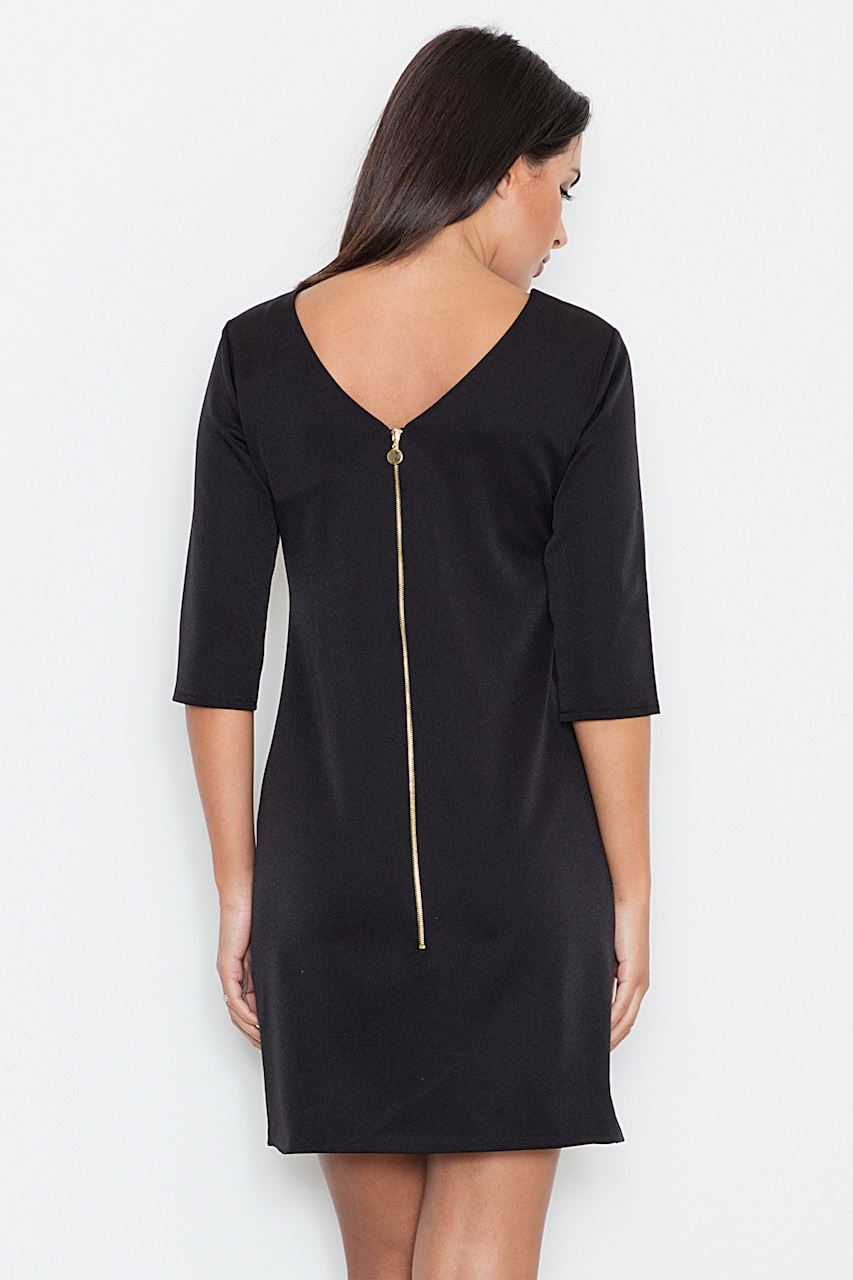 Figl Black Dress with Slit - view 2