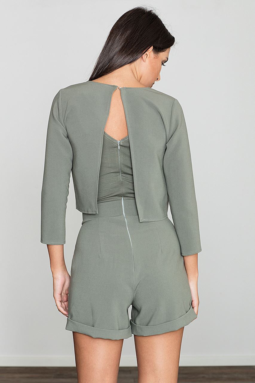 Figl Green Polyester Jumpsuit - view 2