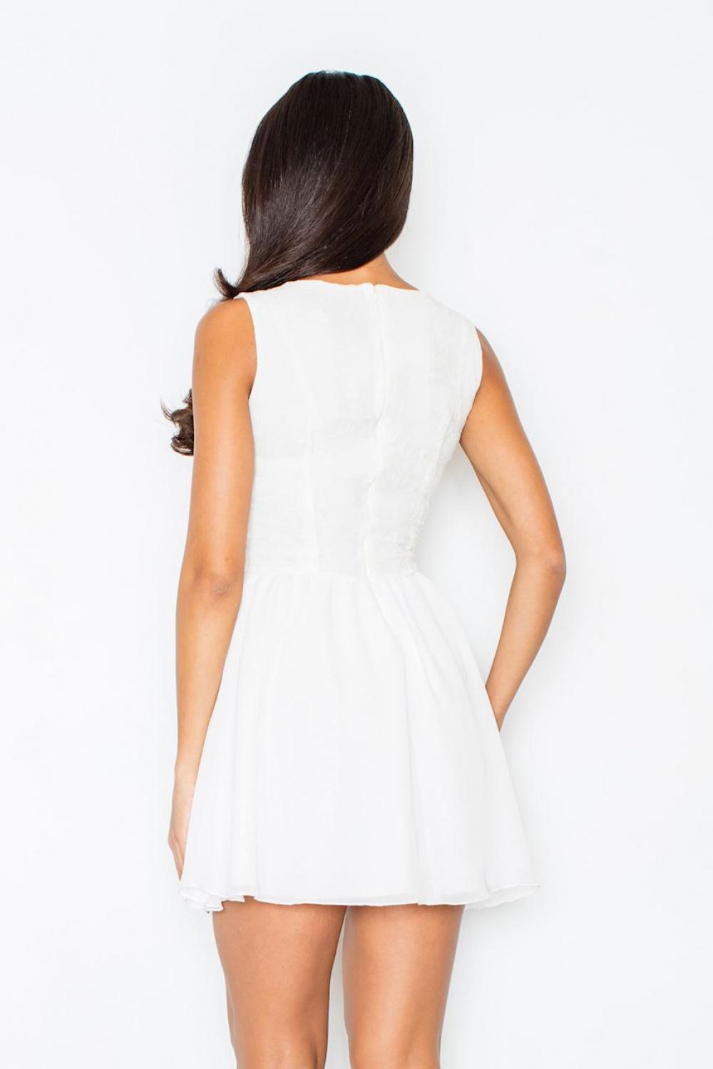 Figl Ecru Lace Sleeveless Mini Dress - view 3