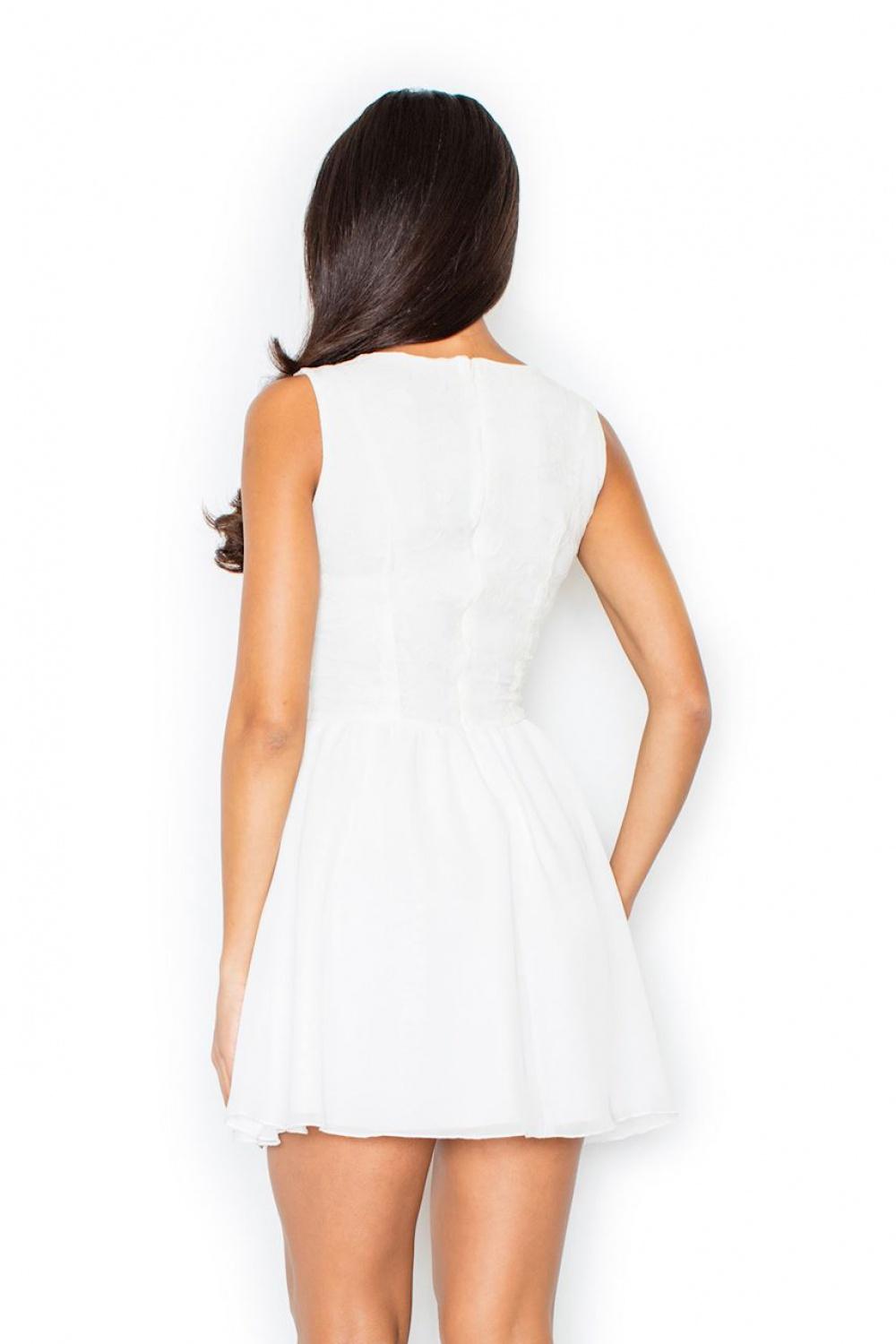 Figl Ecru Lace Sleeveless Mini Dress - view 4