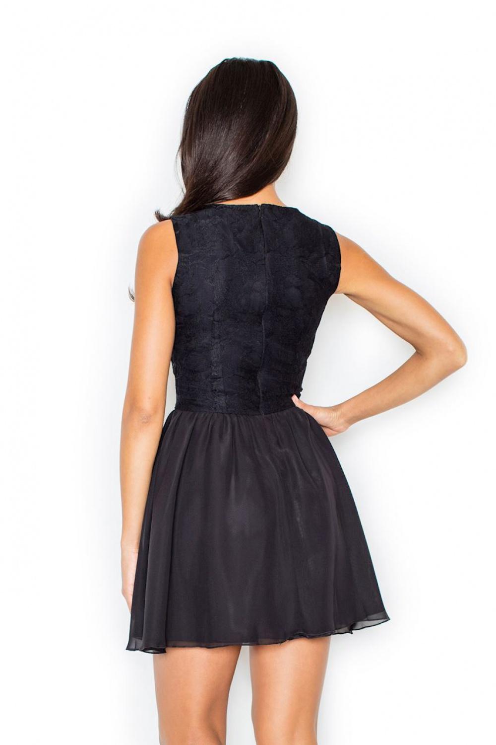Figl Black Lace Sleeveless Mini Dress - view 4