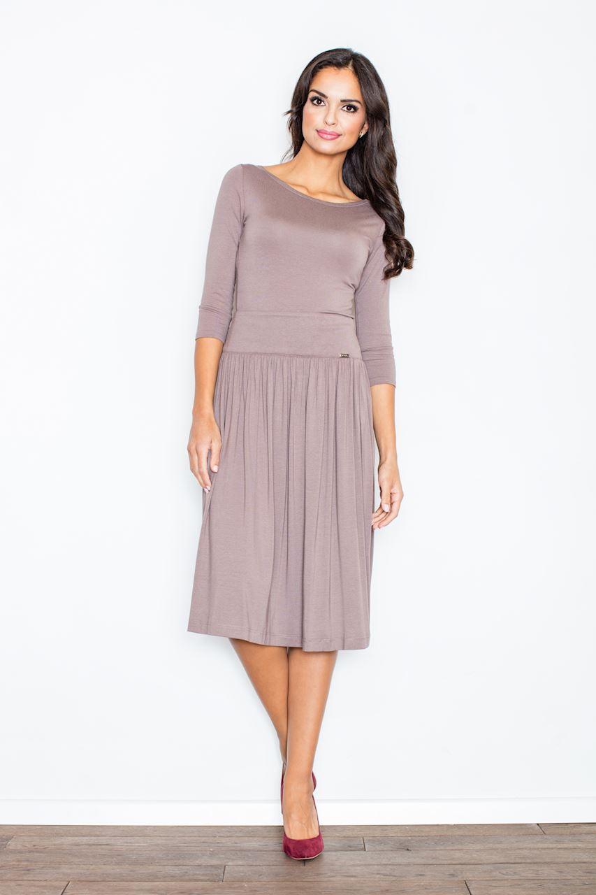 Figl Brown Knitted Bodycon Dress Co-Ord Set