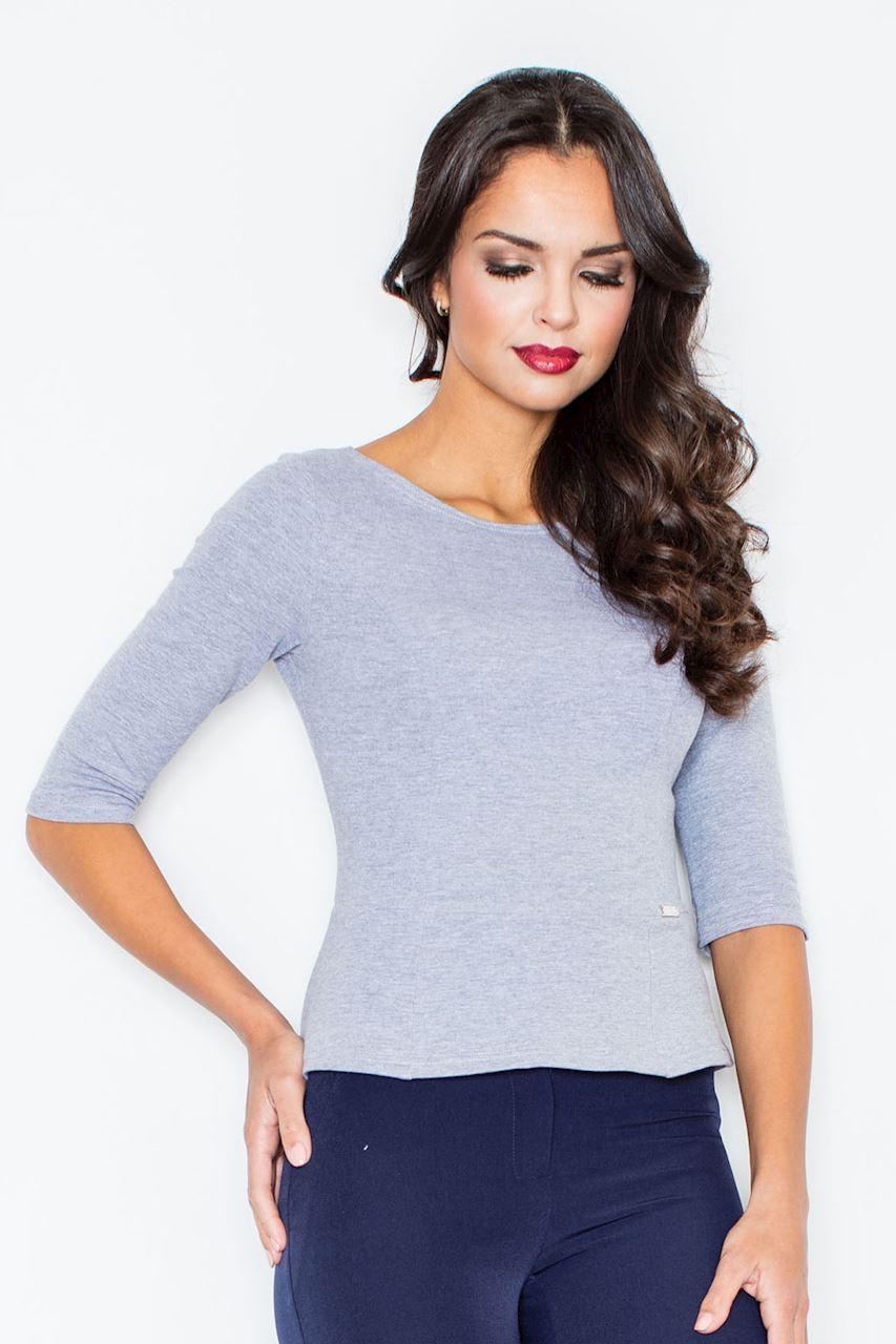 Figl Grey Bodycon Blouse