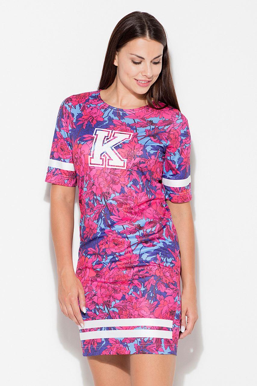 Katrus Patterned Floral Bodycon Dress
