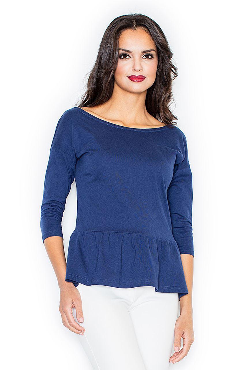 Figl Navy Cotton Blouse