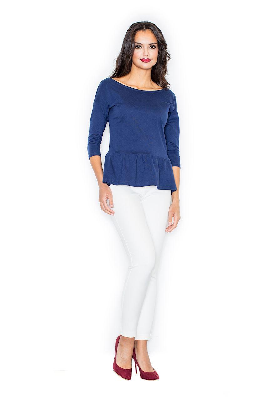 Figl Navy Cotton Blouse - view 2