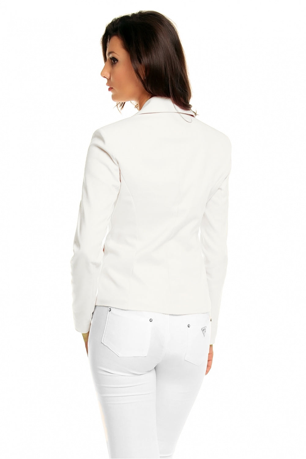 Cabba Ecru Cotton Jacket - view 3