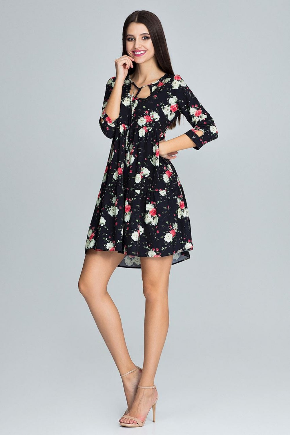 Figl Patterned A-Line Dress - view 2