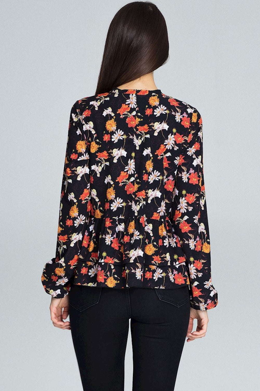 Figl Patterned Floral Long Sleeve Blouse - view 2